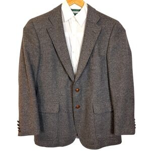 Kilgour French & Stanbury Camel Hair Blazer 42R Made USA Scotland Vintage Gray